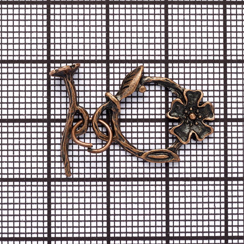 Toggle clasp 15 mm copper 1 pc.