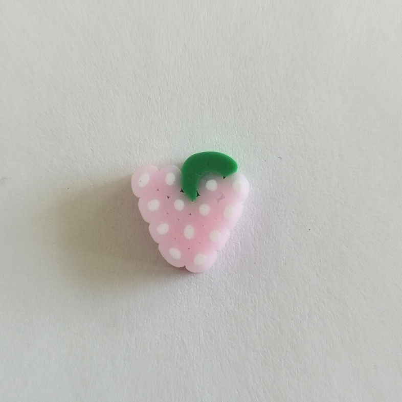 Koralik z gliny polimerowej Winogrona 10x4 mm różowy 1 szt