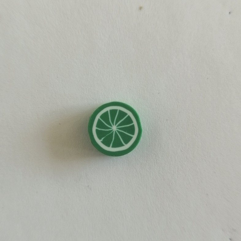 Koralik z gliny polimerowej 9x4,5 mm Limonka zielony 1 szt