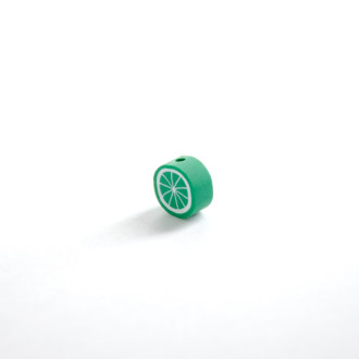 Koralik z gliny polimerowej 9x4,5 mm Limonka zielony 1 szt