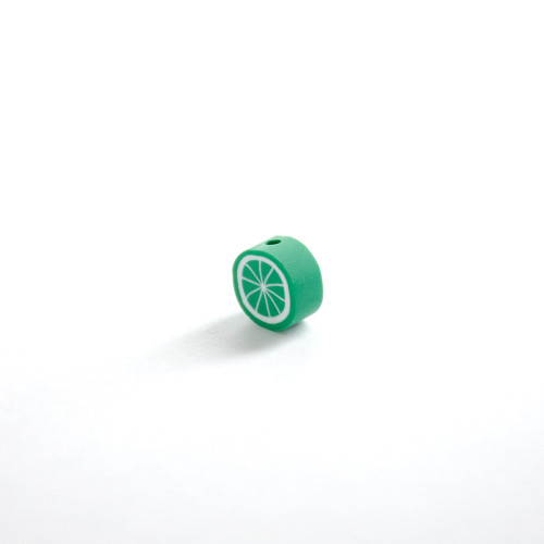 Koralik z gliny polimerowej 9x4,5 mm Limonka zielony 1 szt