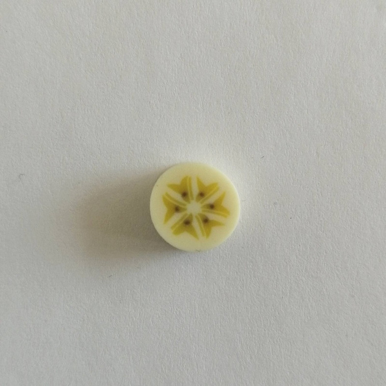 Koralik z gliny polimerowej 9x4,5 mm Banan beżowy 1 szt