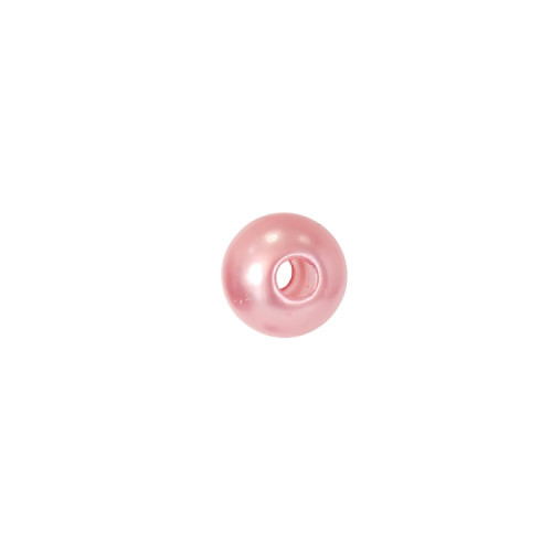 Plastic bead for pearls, pink, 1 pc.
