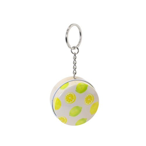Metal key ring box 45×45 mm Lemon 1 pc.