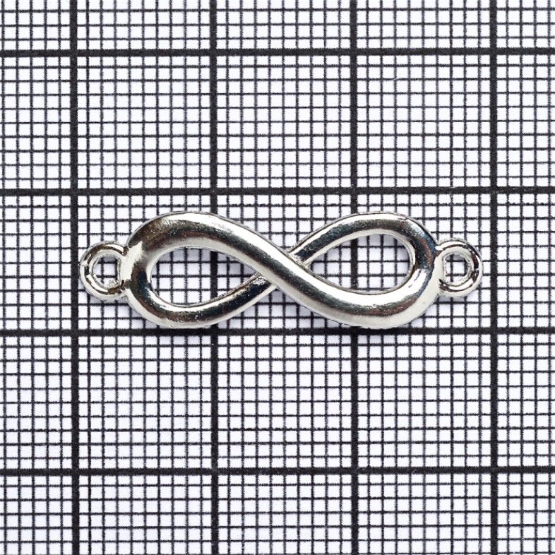 Metal connector Infinity 29×8 mm cupronickel 1 pc.
