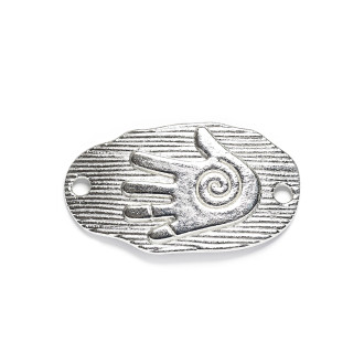 Metal connector Oval 32×18 mm cupronickel 1 pc.