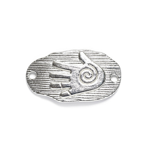 Metal connector Oval 32×18 mm cupronickel 1 pc.