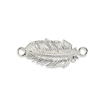 Metal connector Feathers 35×14 mm cupronickel 1 pc.