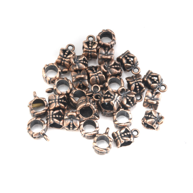 Metalowa podstawa do zawieszek 7x6 mm w kolorze miedzianym 1 szt