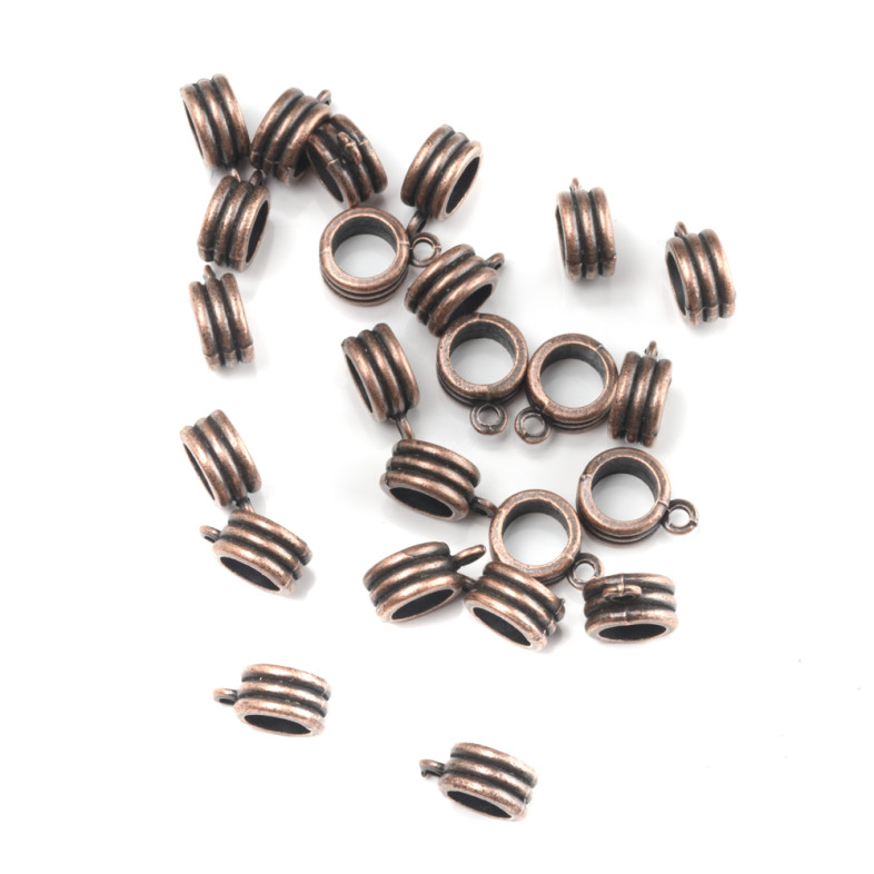 Metalowa podstawa do zawieszek 9x5 mm w kolorze miedzianym 1 szt