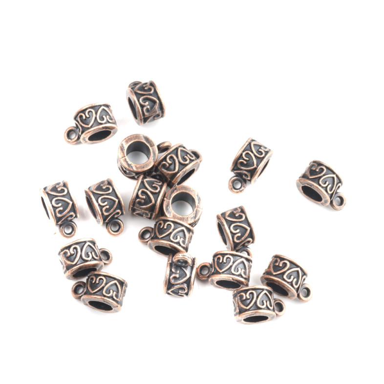 Metalowa podstawa do zawieszek 8x6 mm w kolorze miedzianym 1 szt