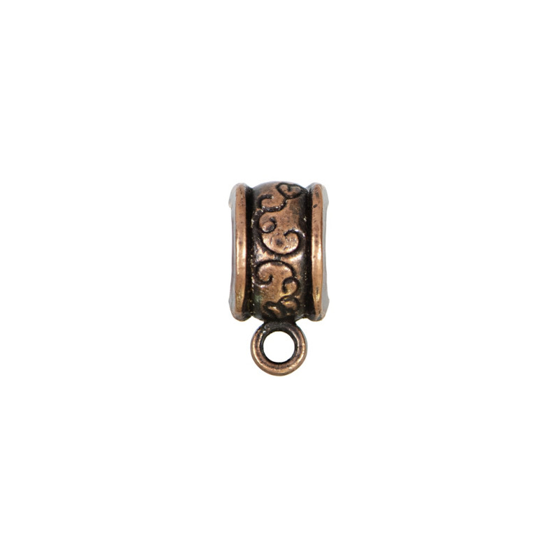 Metalowa podstawa do zawieszek 8x5 mm w kolorze miedzianym 1 szt