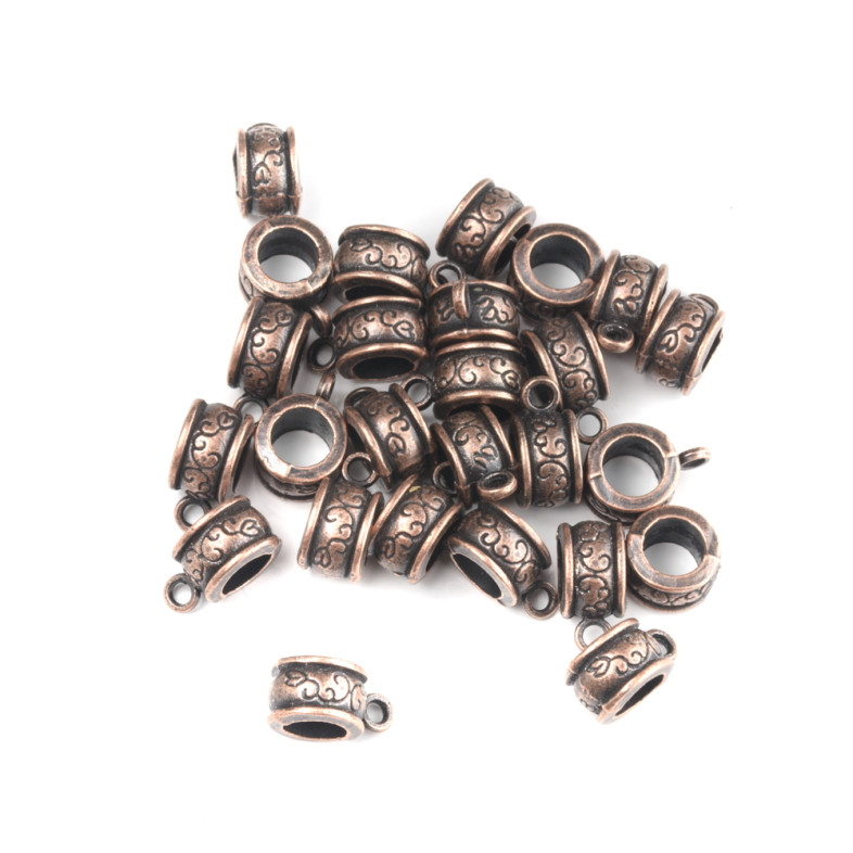 Metalowa podstawa do zawieszek 8x5 mm w kolorze miedzianym 1 szt