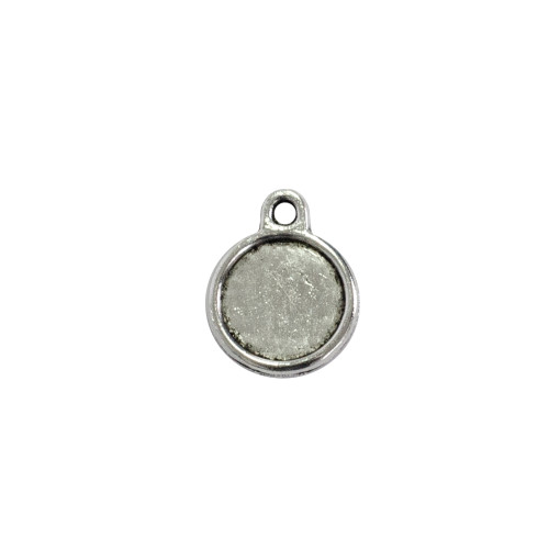 Podstawa do wklejania kamyków i kaboszonów 12x12 mm w kolorze srebrnym 1 szt