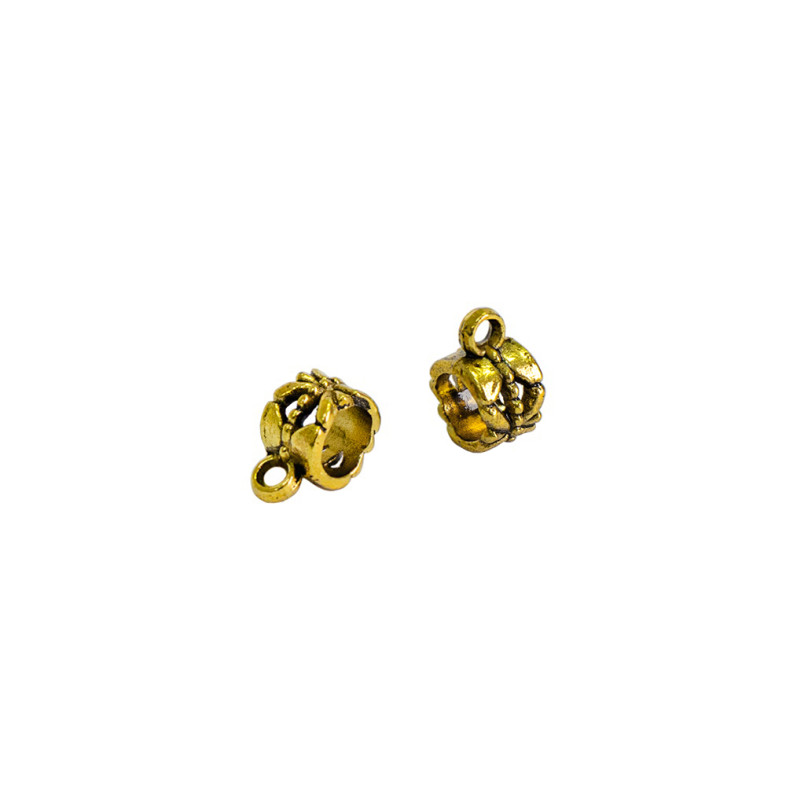 Metalowa podstawa do zawieszek 12x5 mm w kolorze złotym 1 szt