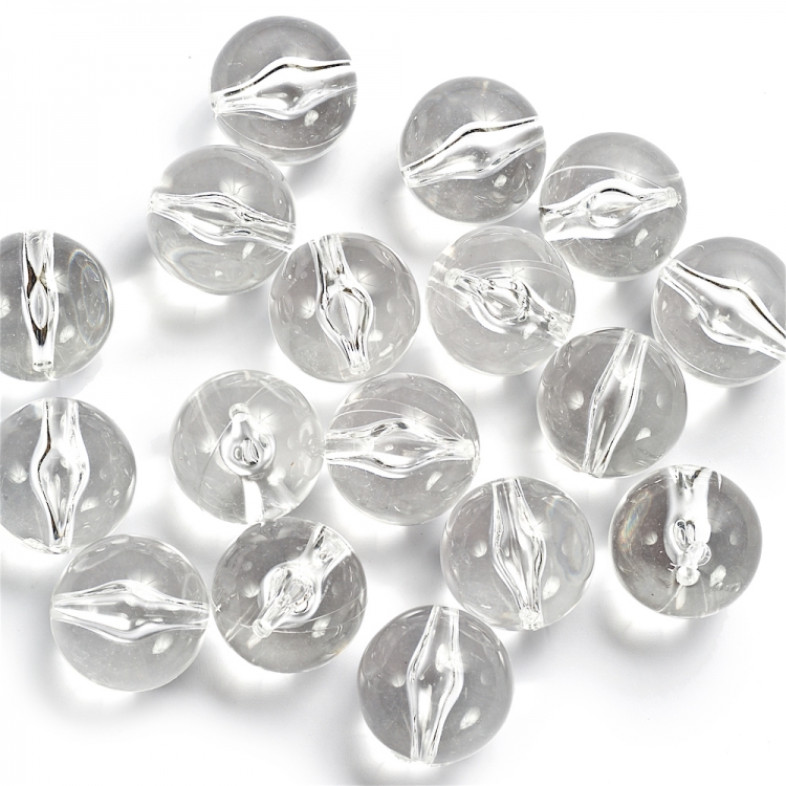 Koralik plastikowy 20 mm przezroczysty 1 szt