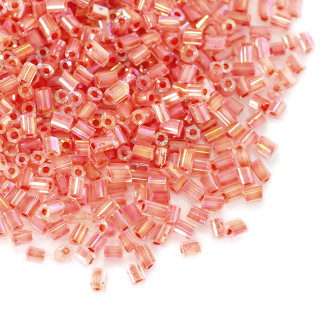 Chopped beads H (2.1 mm) bright pink rainbow pack of 20 g