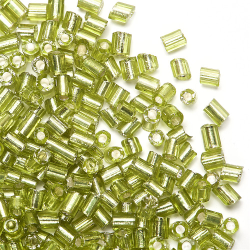 Chopped beads H (2.1 mm) swamp green pack of 20 g