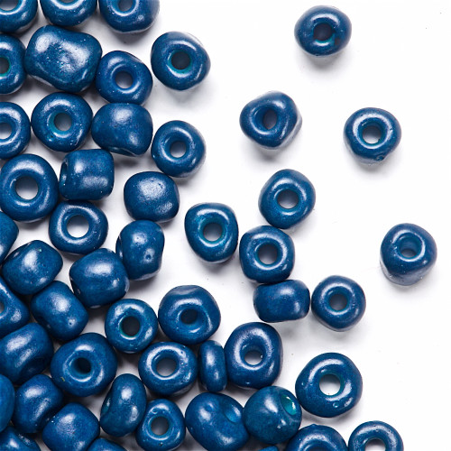 Round beads large 6 (3.6 mm) dark blue pack of 20 g