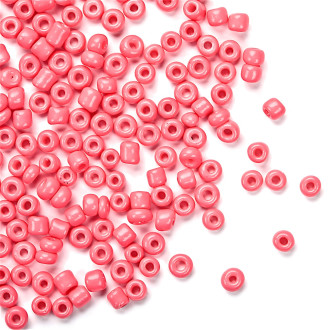Small round beads 12 (1.8 mm) bright coral pack of 20 g
