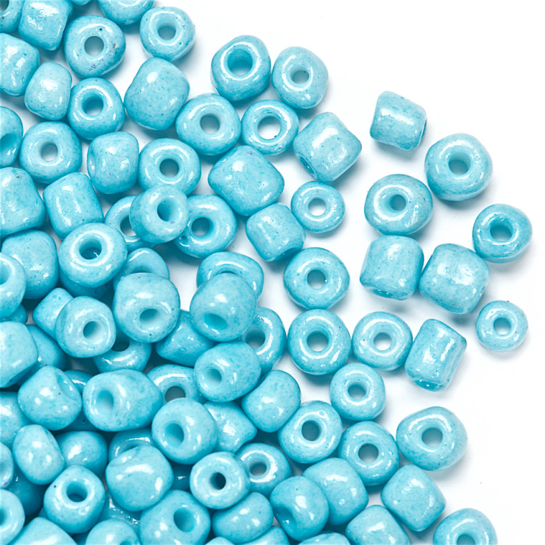 Round beads large 6 (3.6 mm) blue pack of 20 g
