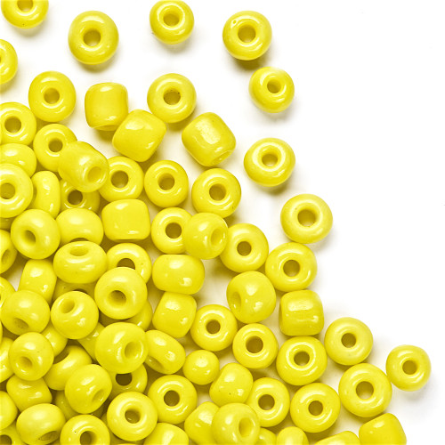 Round beads large 6 (3.6 mm) yellow 9400 pack 20 g