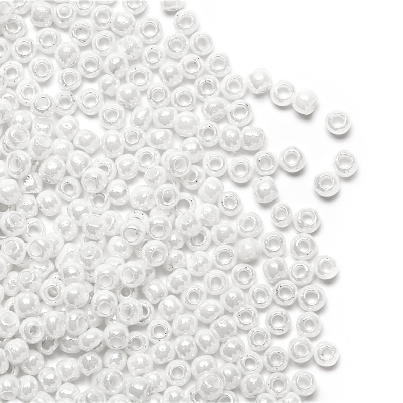 Beads calibrated 12 (1.8 mm) white pack of 10 g