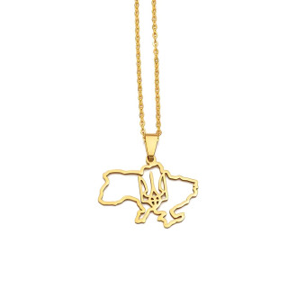 Chain with pendant Ukraine with coat of arms gold 1 pc.