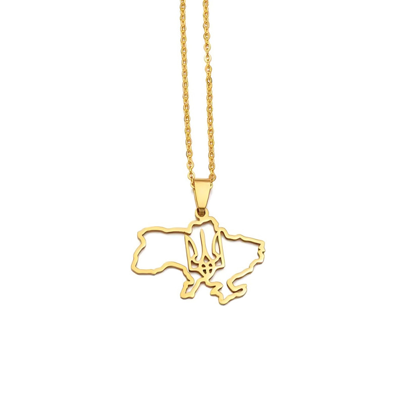 Chain with pendant Ukraine with coat of arms gold 1 pc.