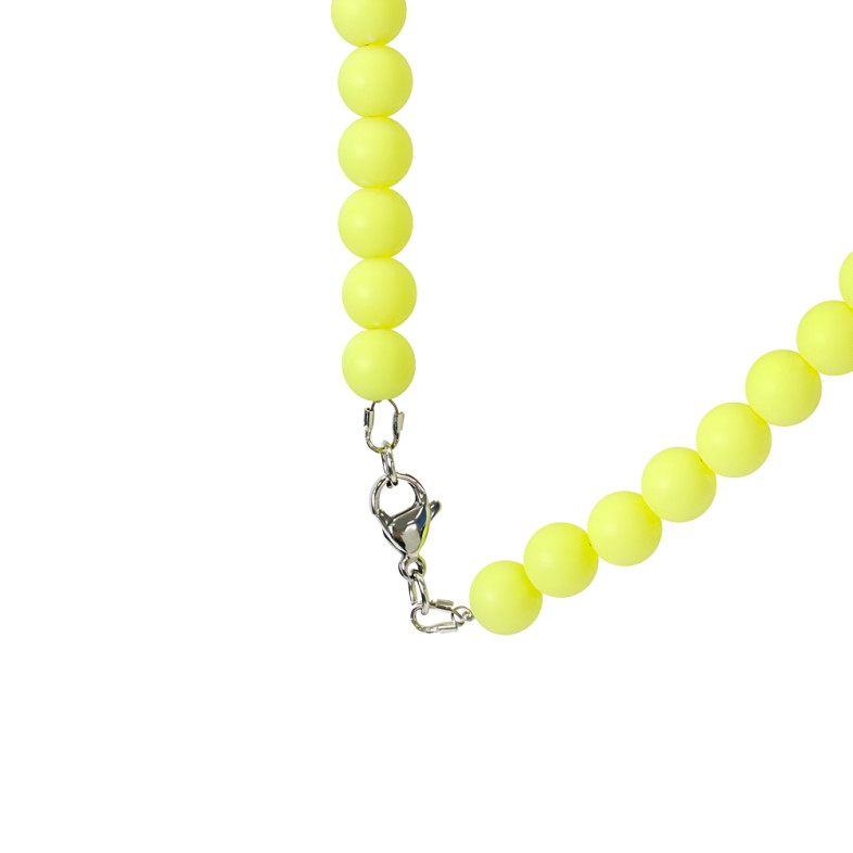 Necklace Heart yellow (handmade) 1 pc