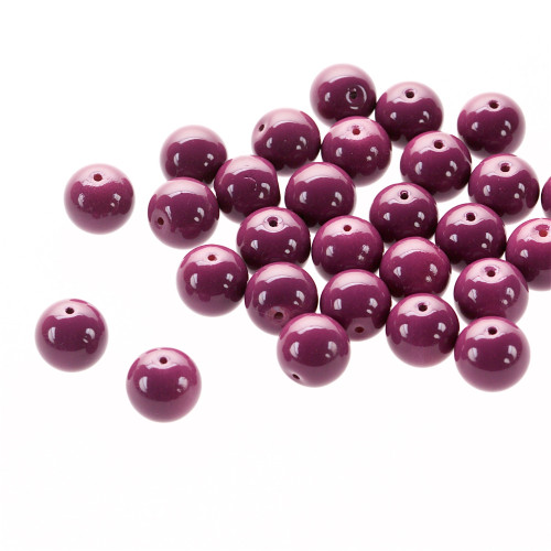 Glass bead 14 mm burgundy 1 pc