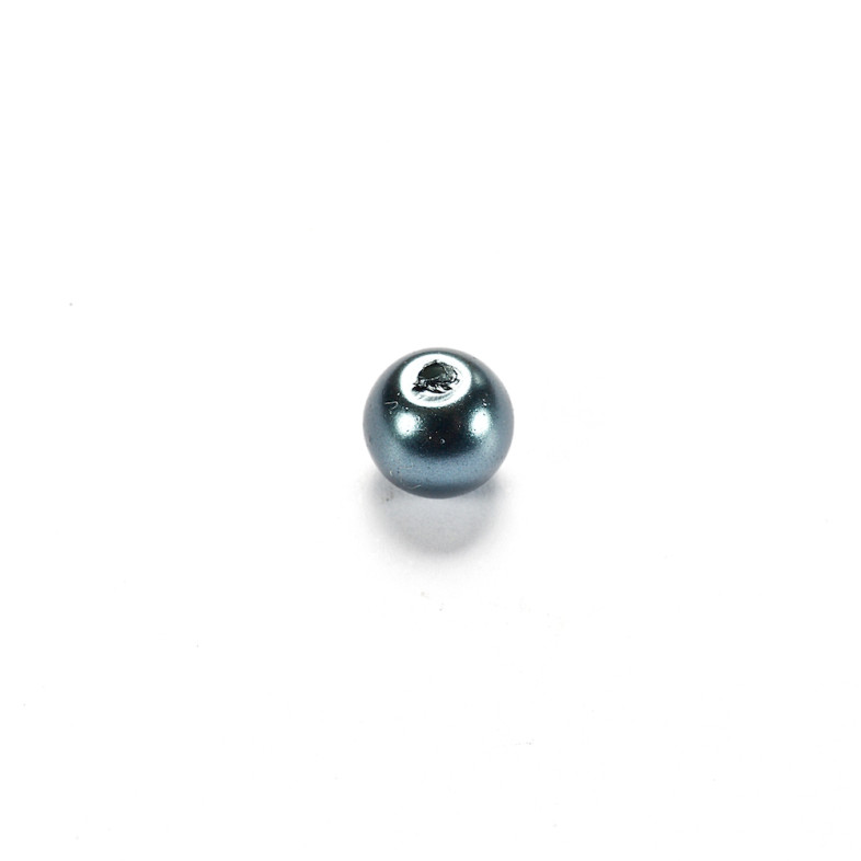 Glass bead for pearls 6 mm dark gray 1 pc