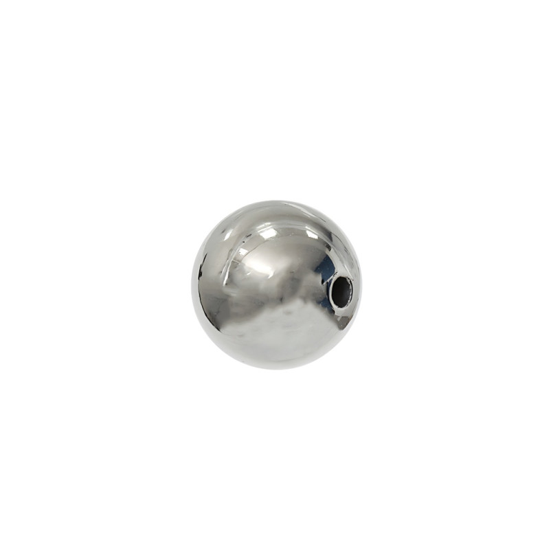 Koralik plastikowy 16 mm w kolorze melchioru 1 szt