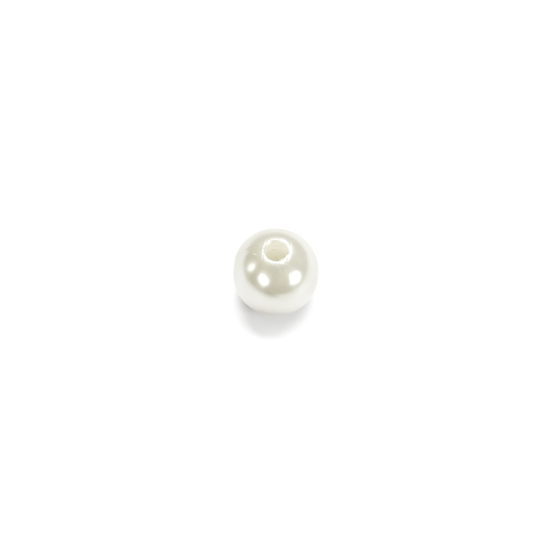 Plastic pearl beads 4 mm cream pack of 10 g
