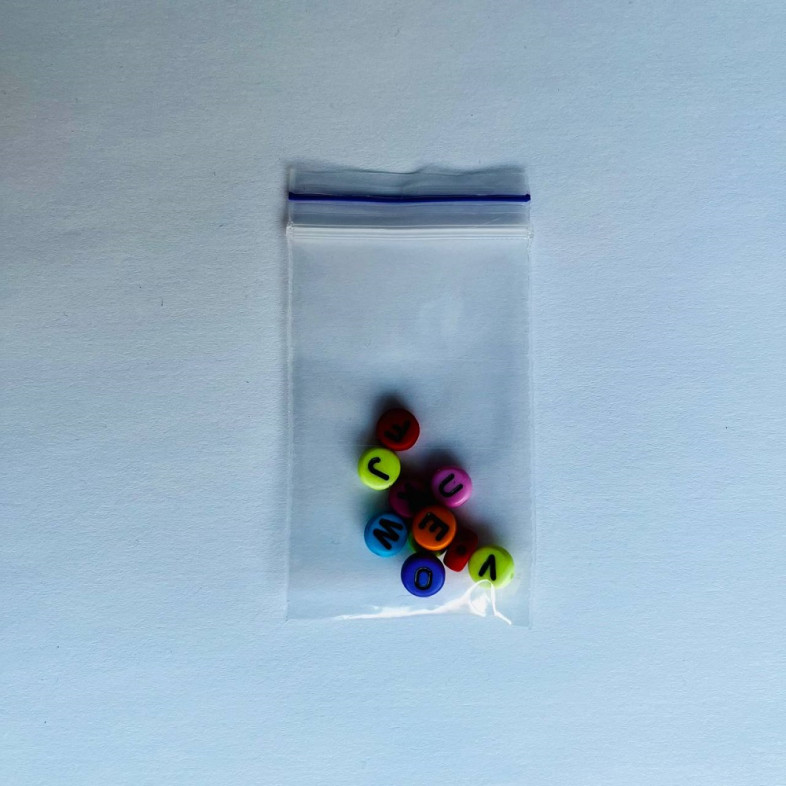 Zestaw angielskich liter okrągły mix op.10 szt