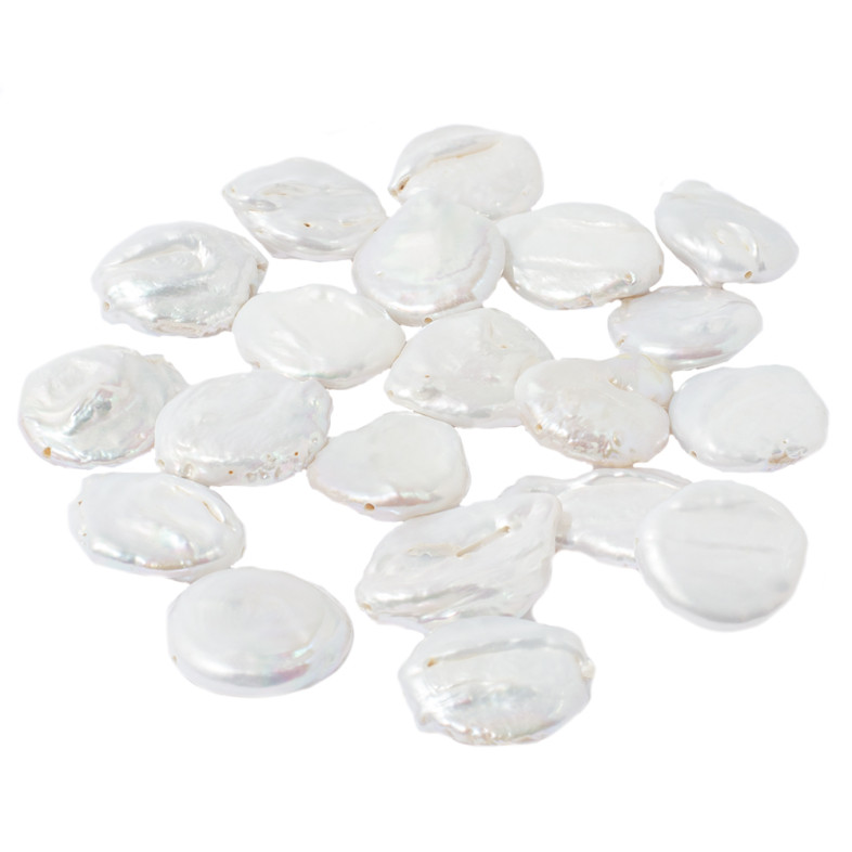 Freshwater pearl 18-22 mm flat cream 1 pc