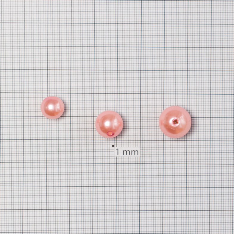Koralik plastikowy imitujące perły 11 mm różowy 1 szt