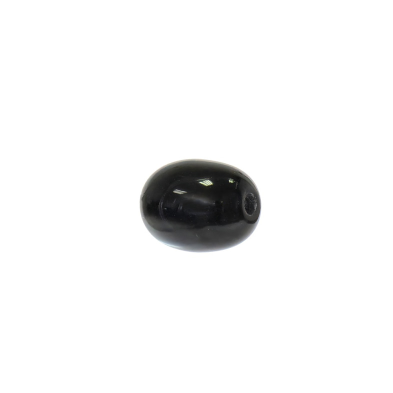 Koralik plastikowy imitujące kocie oko 8x12 mm czarny 1 szt