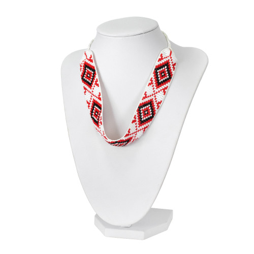 Choker Vyshyvanka biały (ręcznie wykonany) 1 szt