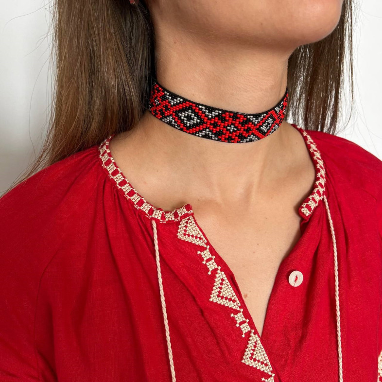 Ethnic style choker (handmade) 1 pc