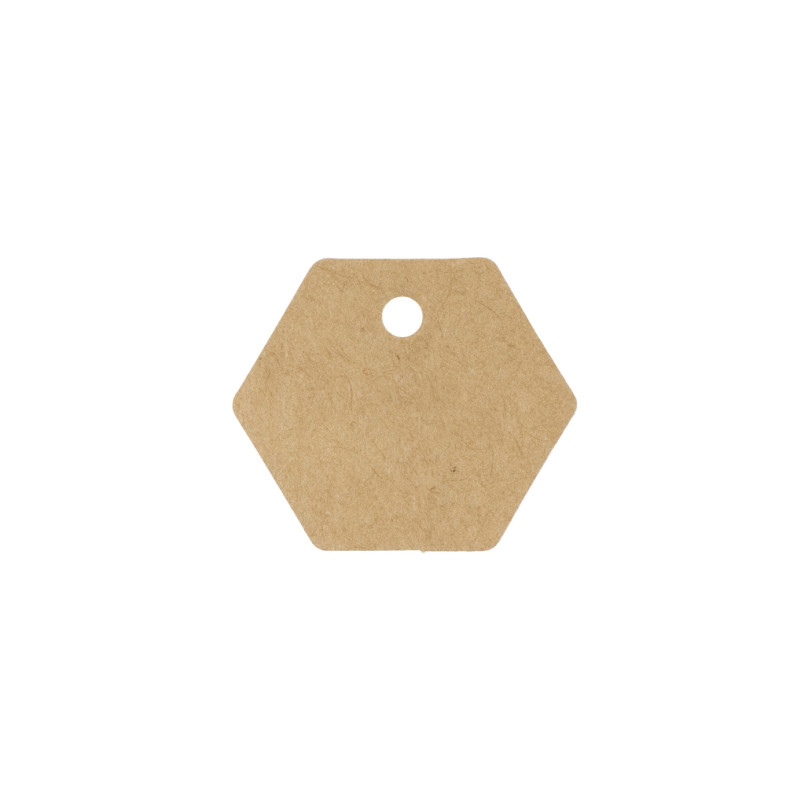 Etykieta papierowa 30x35 mm WEDDING brązowy 1 szt