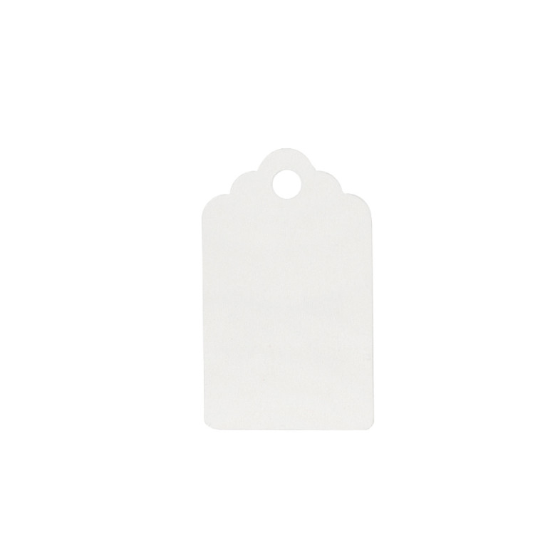 Etykieta papierowa 50x30 mm Serce biały 1 szt