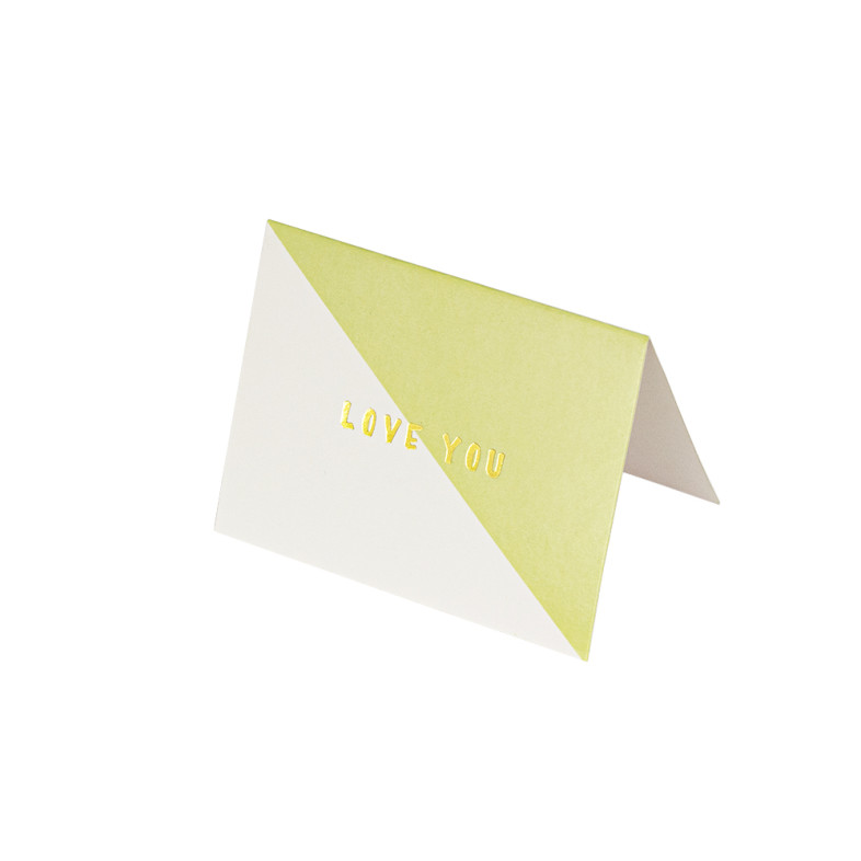 Postcard For you 75×105 mm Love you white and green 1 pc.