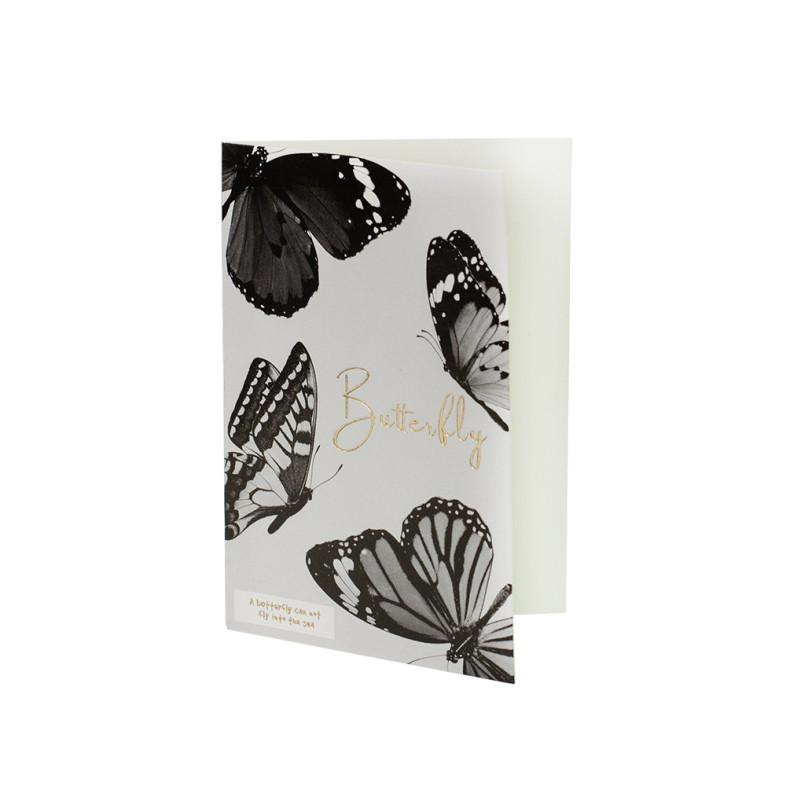 Pocztówka 120x85 mm czerni i bieli Butterfly 1 szt