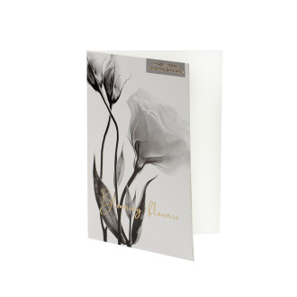 Pocztówka 120x85 mm czerni i bieli Blooming flowers 1 szt