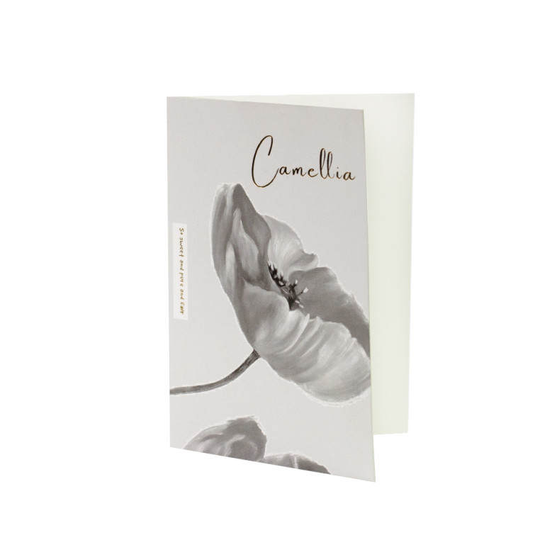 Листівка 120×85 мм у чорно-білих тонах Camellia 1 шт