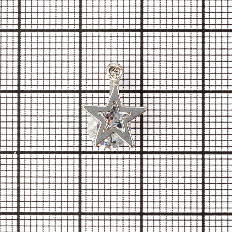 Metal pendant Star cupronickel 1 pc.