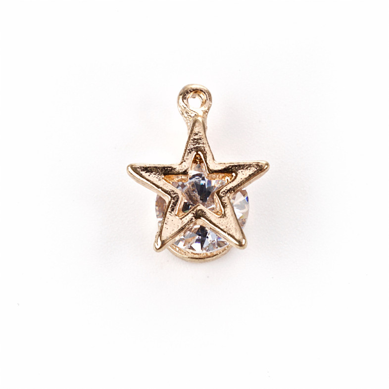 Metal pendant Star gold 1 pc.