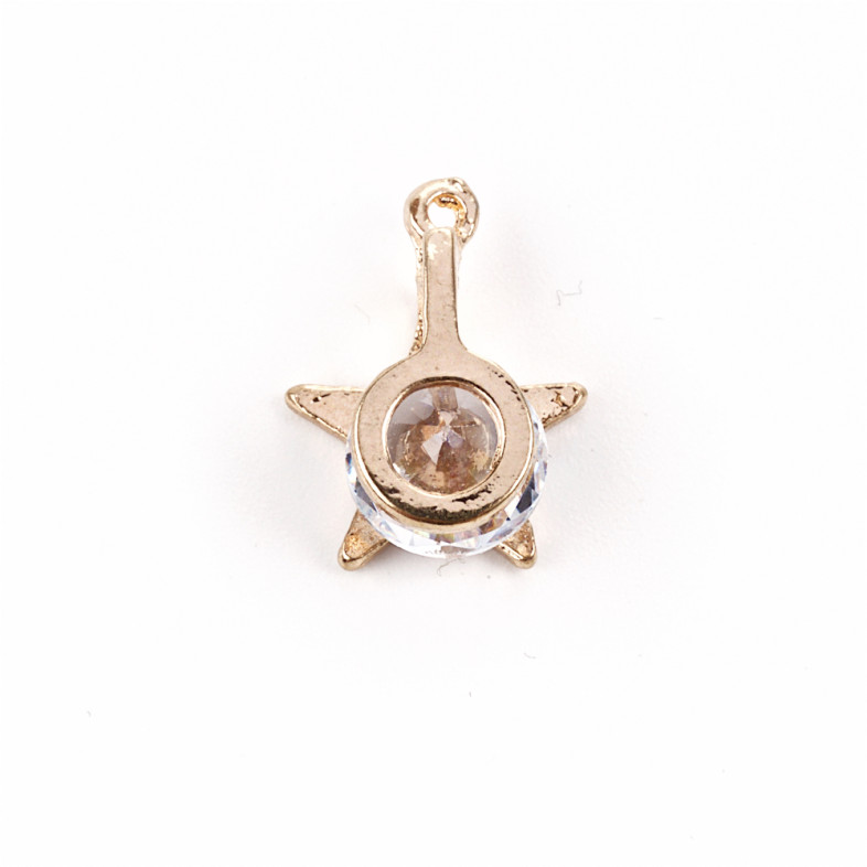 Metal pendant Star gold 1 pc.