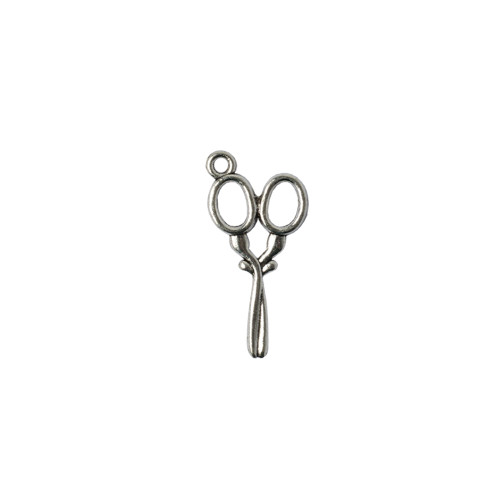 Metal pendant Scissors cupronickel 1 pc